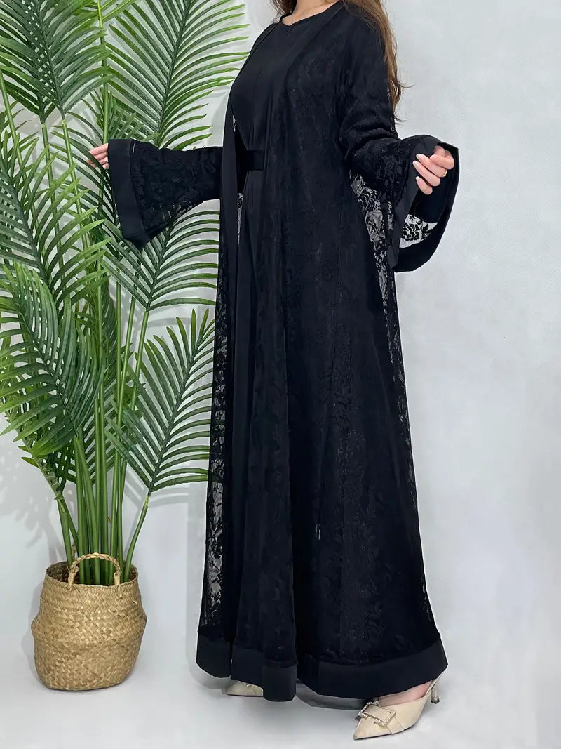 Samaira Elegant Two-piece Kaftan Abaya Set j10