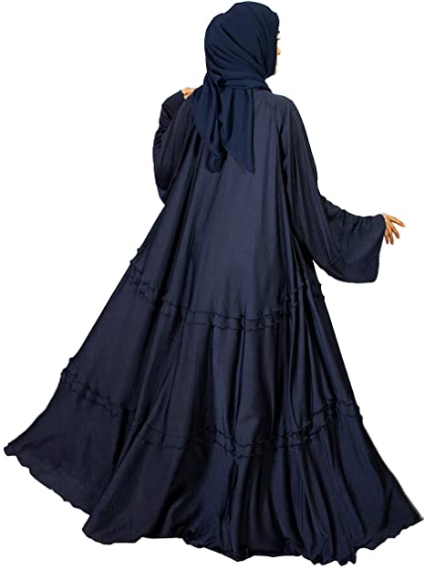 Classic Ribbed Front Open Abaya