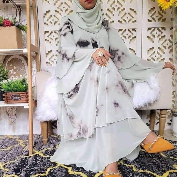 Beautiful Straight Abaya with Polka Dots