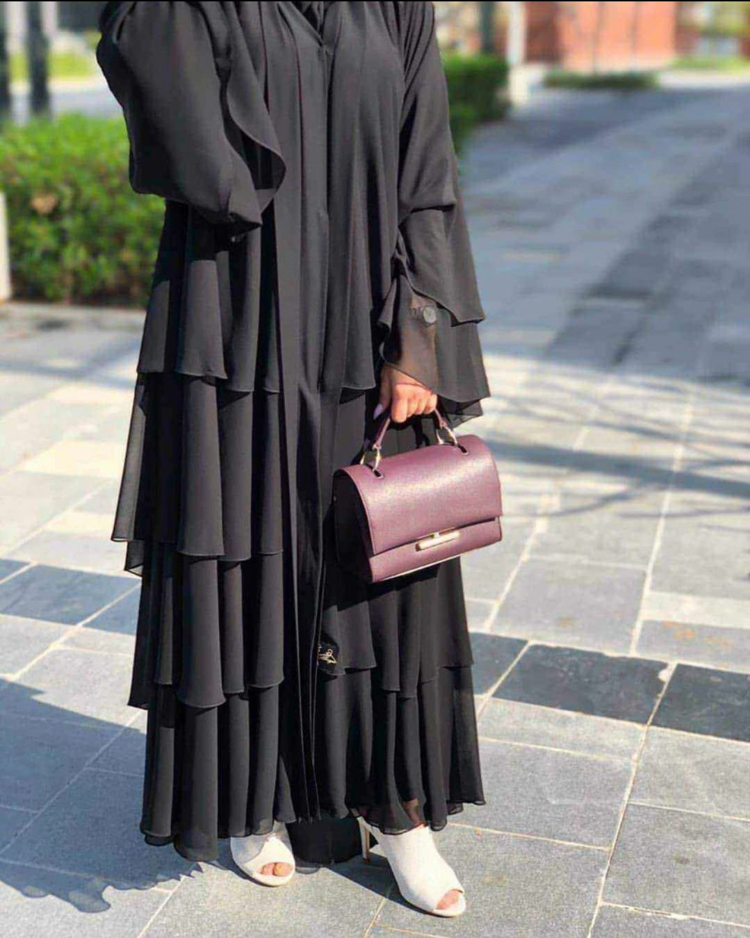 Premium Three Layer Chiffon Abaya