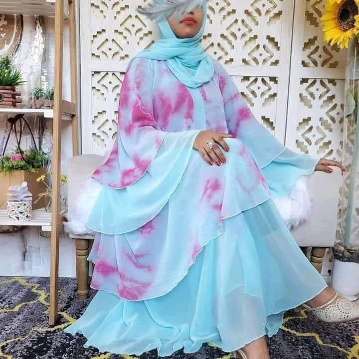 Beautiful Straight Abaya with Polka Dots