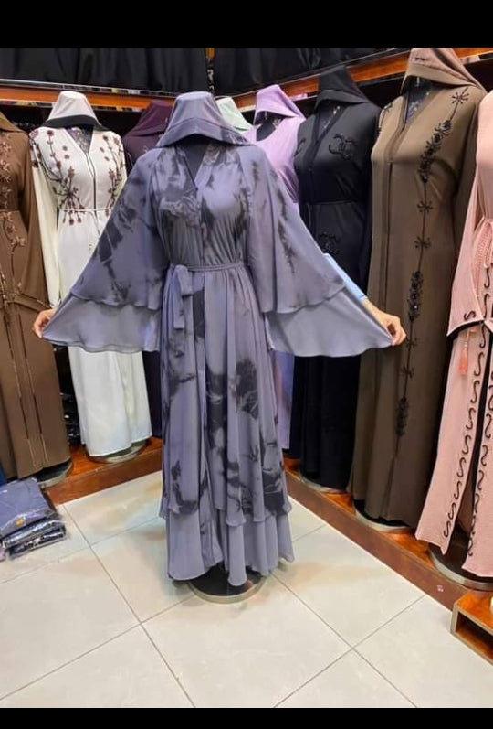 Tye Dye Printed Abaya