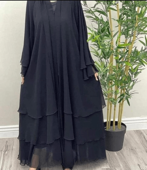 Beautiful Blue Color Straight Abaya with High Quality Design
