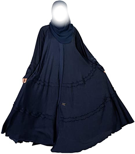 Classic Ribbed Front Open Abaya
